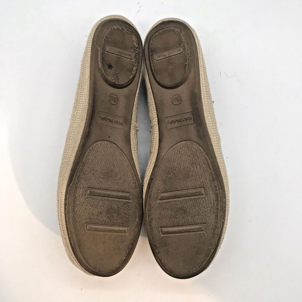 Maui Island Women's 8.5M Gray Canvas Slip On Tiki Shoes Espadrille Comfort Flats - Picture 7 of 10